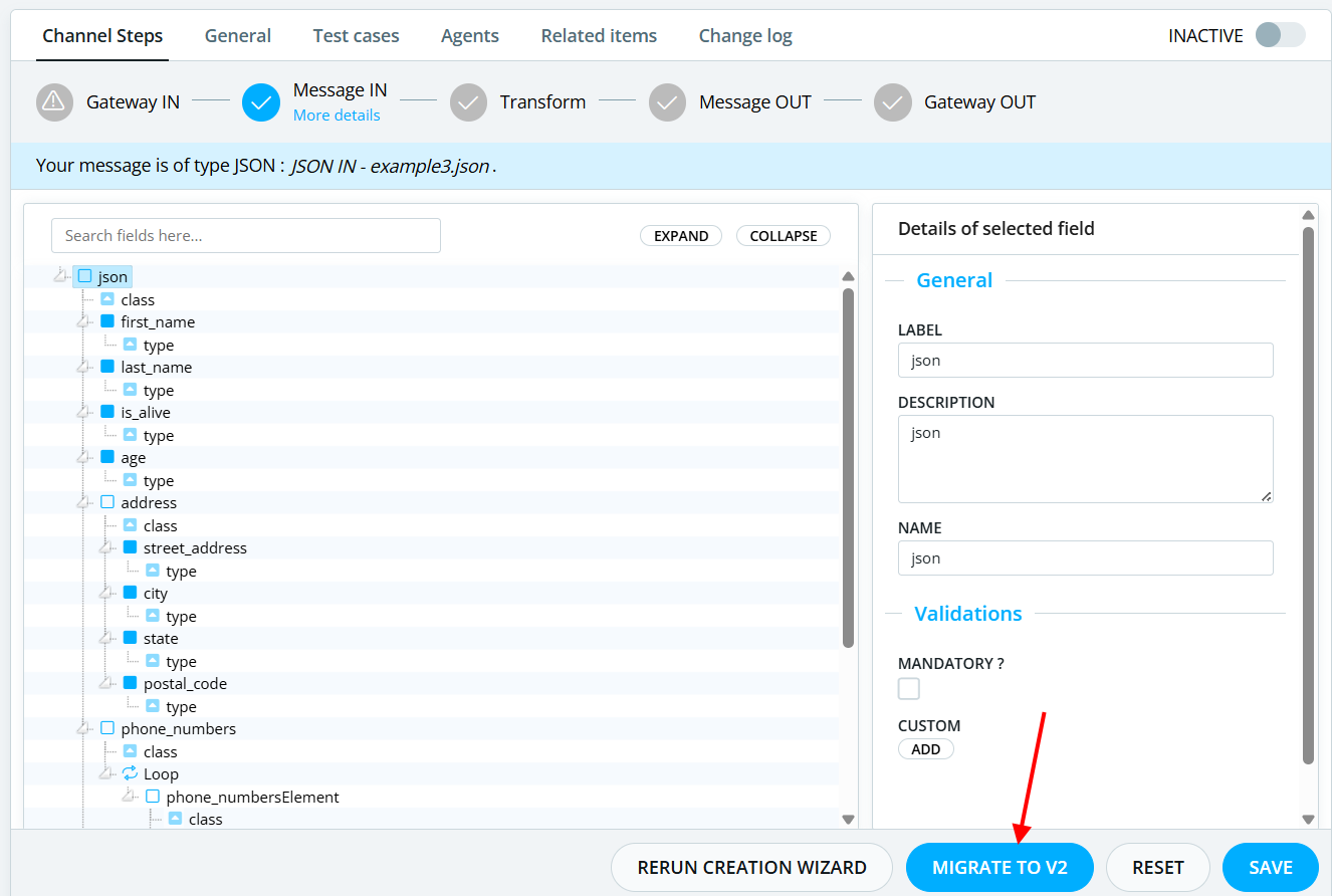 easily transform a JSON file in Babelway