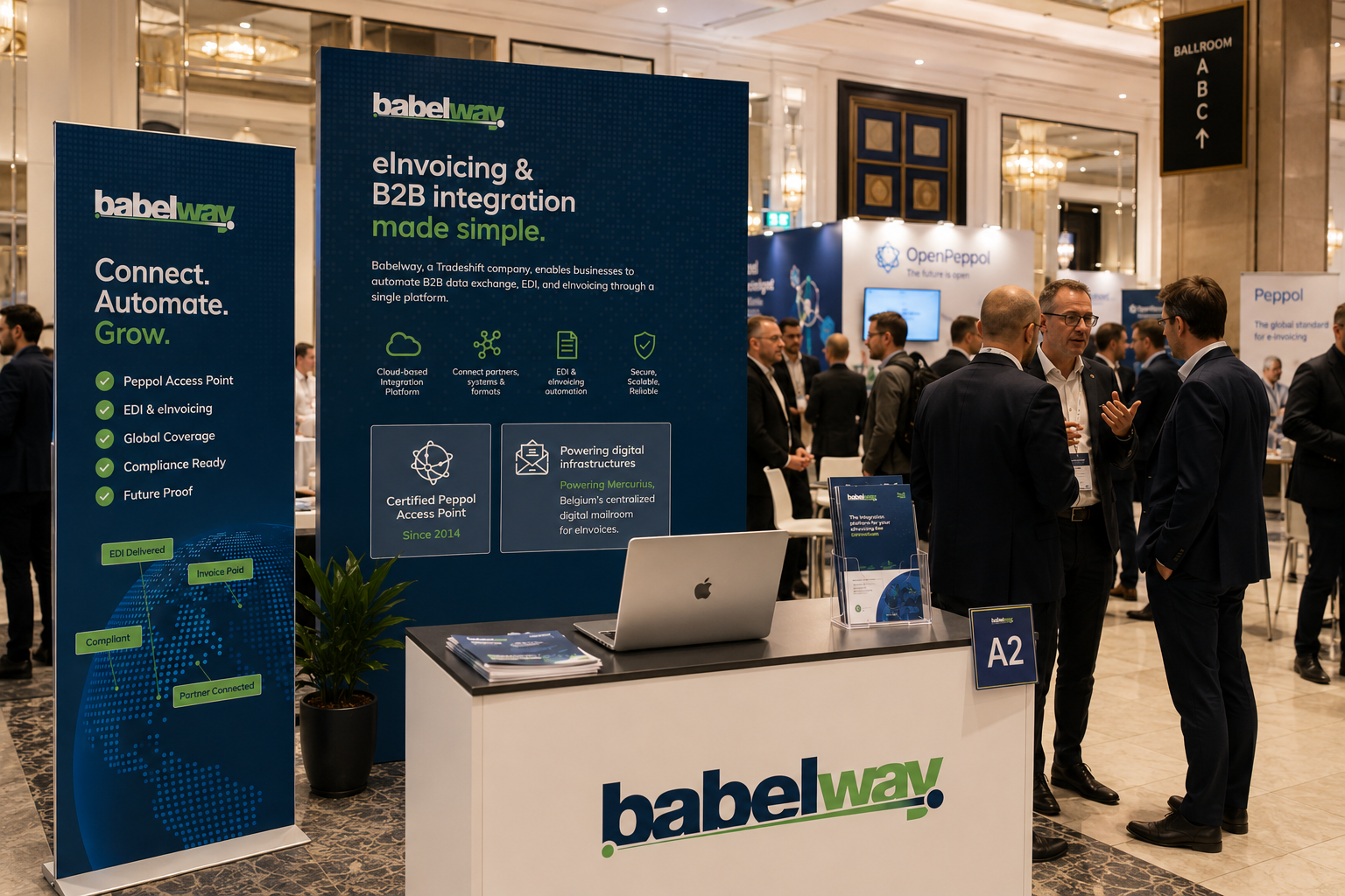 Babelway booth at the Peppol conference in Brussels in June 2026